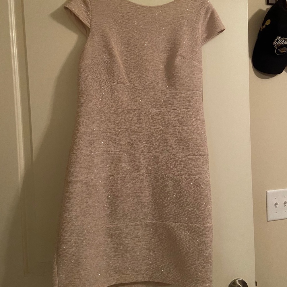 Cream colored sparkly dress